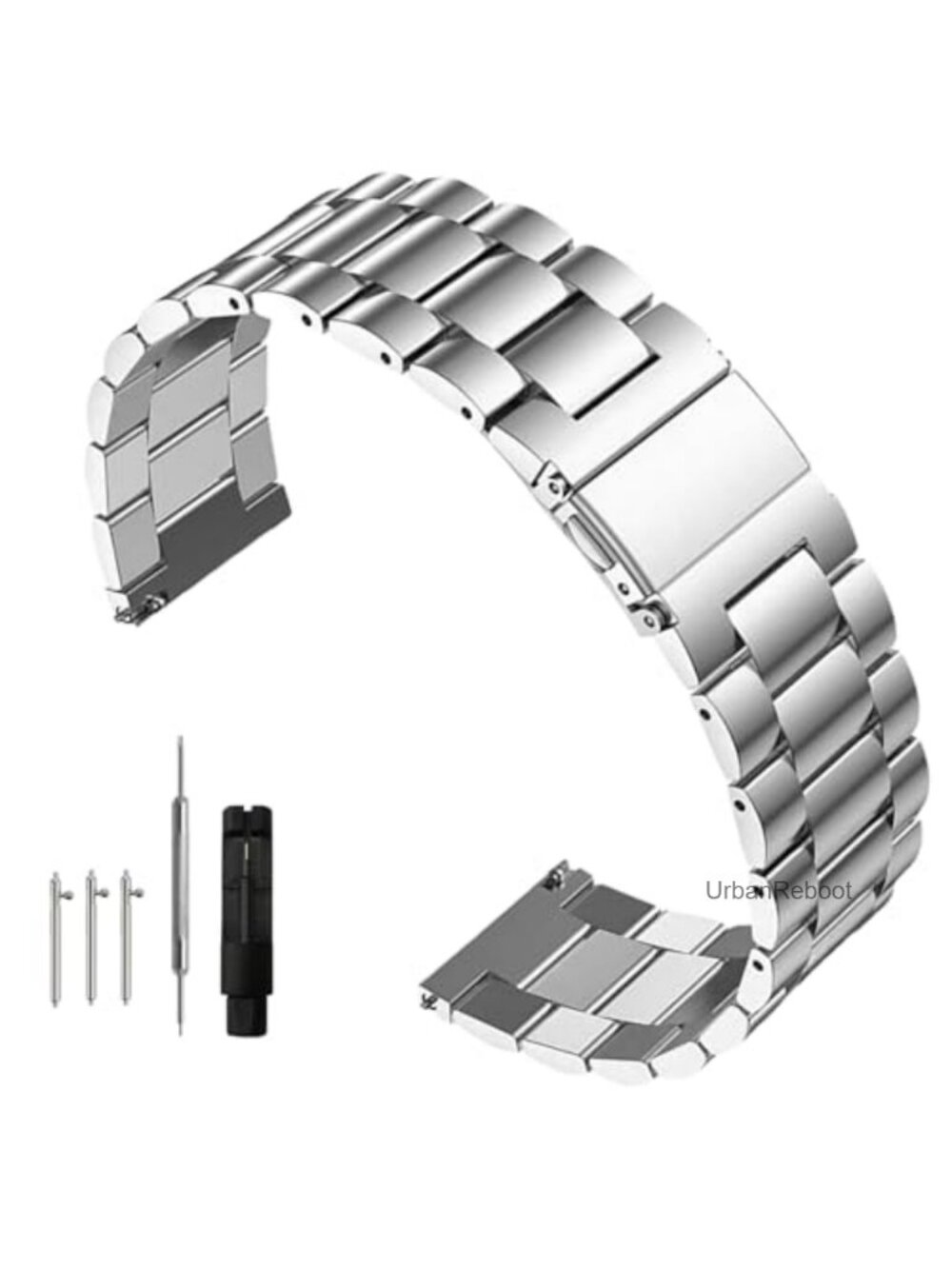 Quick Release Stainless Steel Watch Band Matte Brushed Metal Universal
